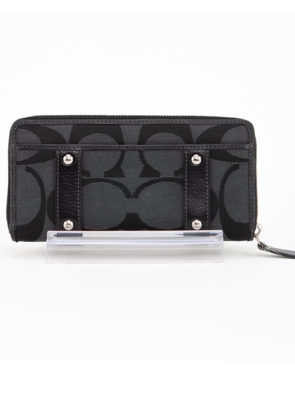 Coach Zoe Signature C Zip Clutch Jacquard Wallet Y2K EUC Coach - Picture 4 of 16